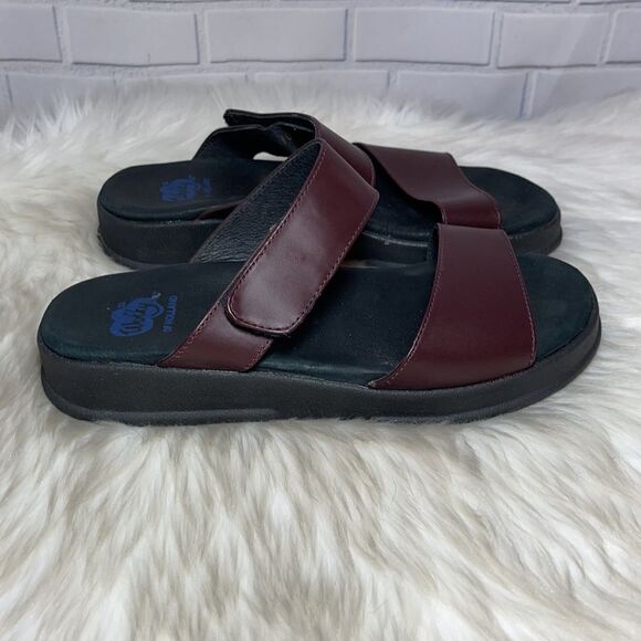 Wolky Brown Leather Slides Sz 39/7.5-8 - Picture 4 of 6